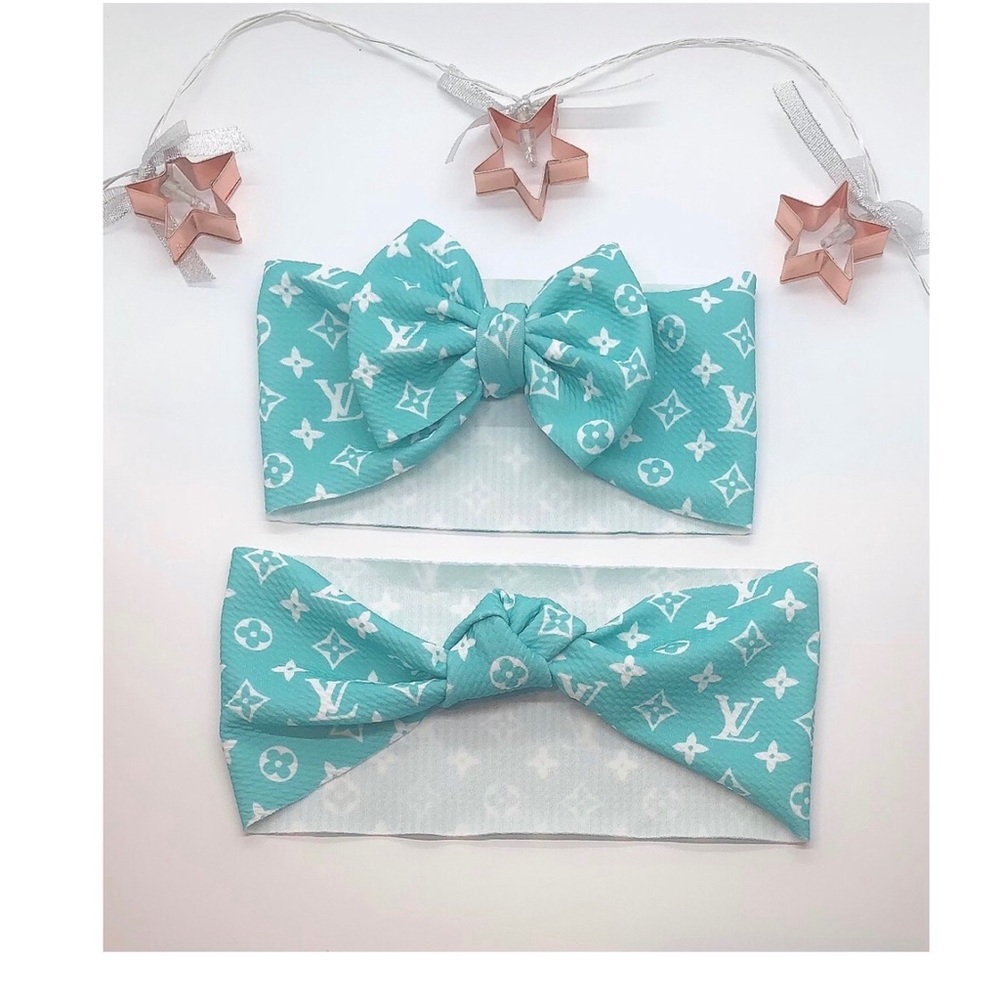 Mom and me  Aqua Headwraps